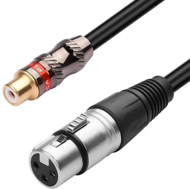 Main image of 2 PCS RCA Female to XLR Male Cable RCA Female to XLR Male HiFi Audio Cable RCA to XLR Interconnect Microphone Cable for Home Audio System - 0.3M (RCA Female to XLR Female)