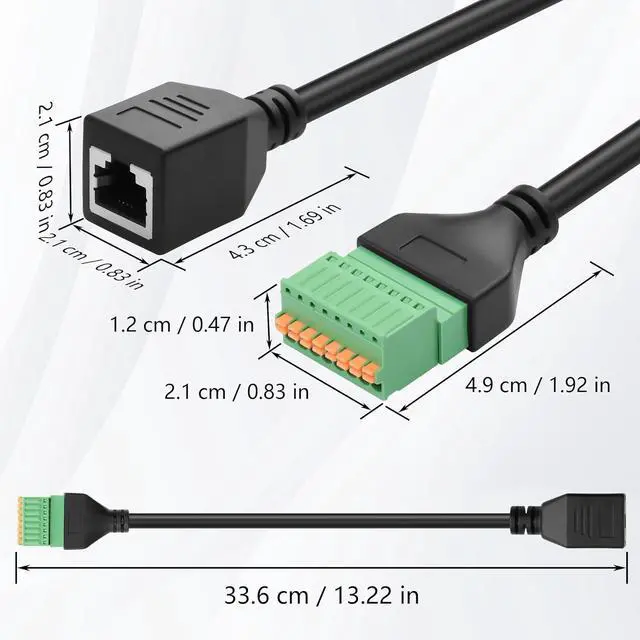Alt view image 5 of 7 - USB-C Flush Mount Thread Fixed Panel Installation Cable Type-C Male to Male Waterproof Data Cable for Laptops, Mobile Phones, RVs etc(12.2 Inch)