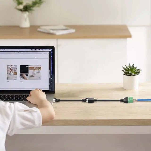 Alt view image 2 of 7 - USB-C Flush Mount Thread Fixed Panel Installation Cable Type-C Male to Male Waterproof Data Cable for Laptops, Mobile Phones, RVs etc(12.2 Inch)