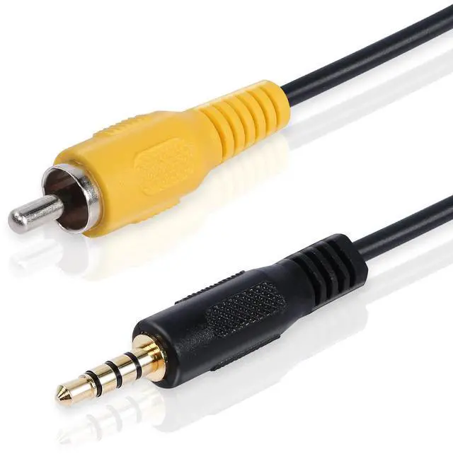Main image of 3.5 mm to RCA Video Cable 1/8 inch Male Plug to RCA Male Audio Adapter Cable for Car DVR,Carcorder,Surveillance Camera Equipment(1.5M)
