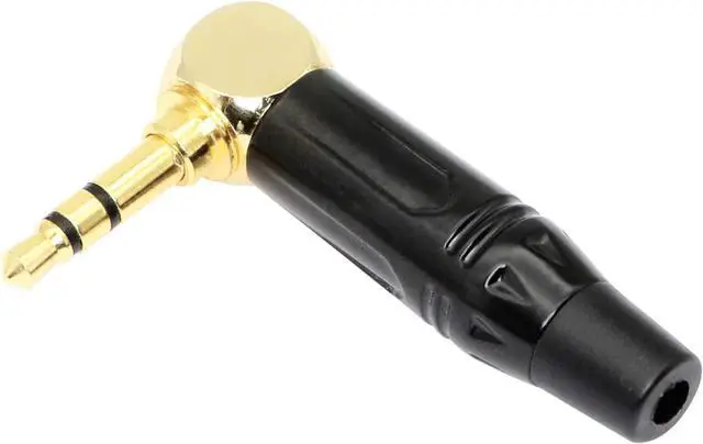 Main image of TRS Male Plug 3 Pole Right Angle 3.5mm Solder Type DIY Audio Cable Connector YOUCHENG for Repair Headphones Headset Black(2-Pack)