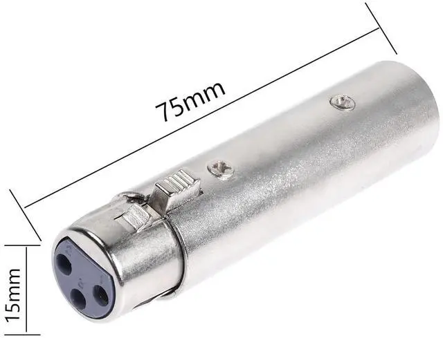 Alt view image 4 of 7 - XLR Male to Female Adapter,3 Pin XLR Audio Microphone Cable Extension Adapter Connector(2-Pack)