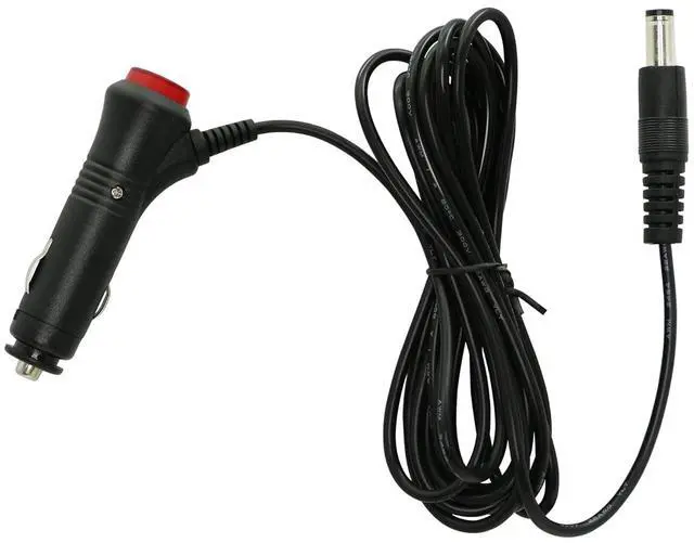 Main image of 12V DC Car Charger Auto Power Supply 22AWG with Switch Button Cable DC 5.5mm x 2.1mm to Car Cigarette Lighter Male Plug Cable with Indicator Light(3M)