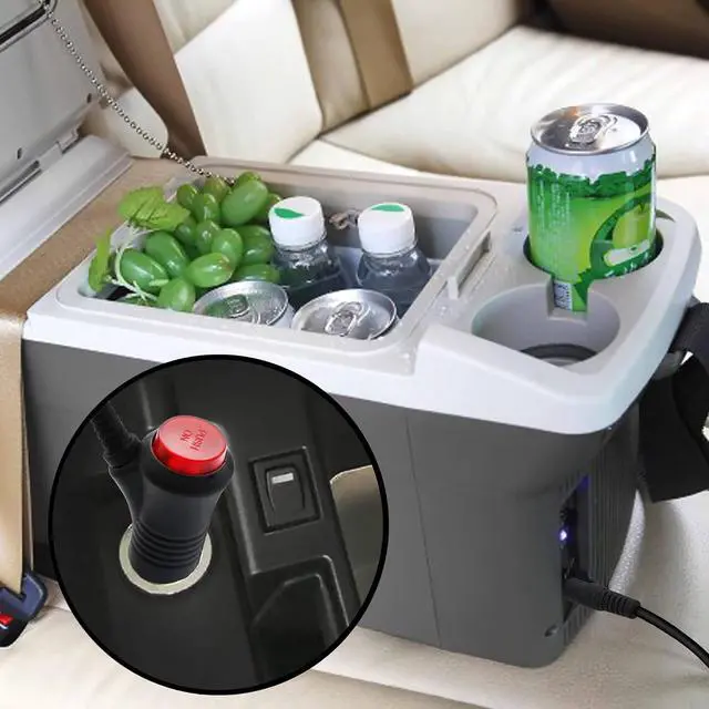 Alt view image 2 of 6 - 12V DC Car Charger Auto Power Supply 22AWG with Switch Button Cable DC 5.5mm x 2.1mm to Car Cigarette Lighter Male Plug Cable with Indicator Light(3M)