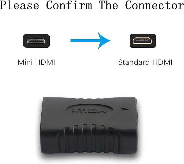Alt view image 6 of 7 - Mini HDMI Adapter Extender HDMI Type C Female to HDMI Type A Female Coupler Connector Support 3D 4K 1080P, YOUCHENG for Cameras, Computers, Projectors(2-Pack)