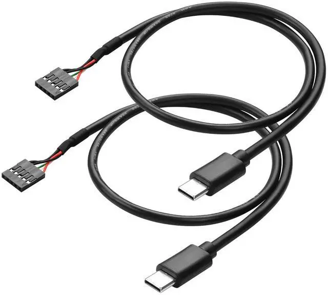 Main image of USB-C Type C to USB Motherboard Header Cable,USB-C Male to Dupont 5 Pin Female 0.1"/2.54mm Pitch Cable Cord 50CM/1.64FT (2-Pack)