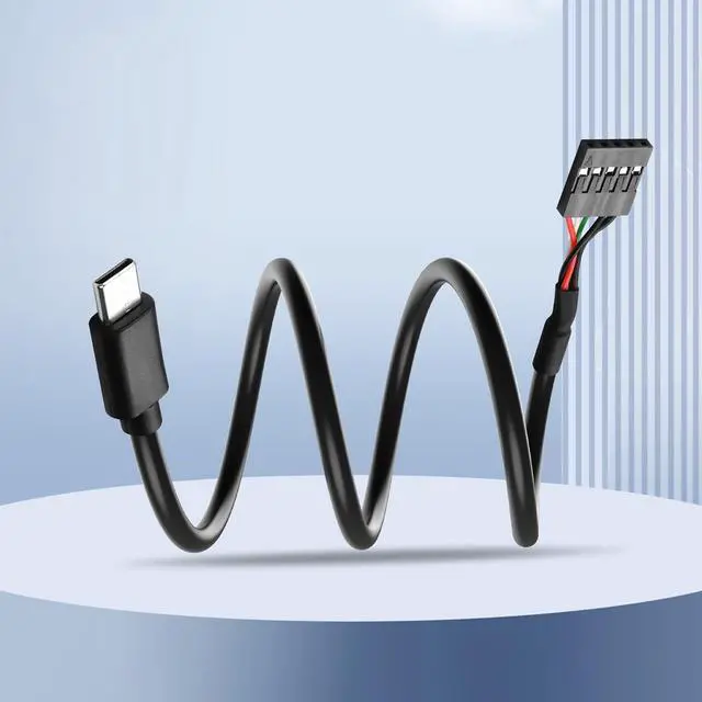 Alt view image 4 of 7 - USB-C Type C to USB Motherboard Header Cable,USB-C Male to Dupont 5 Pin Female 0.1"/2.54mm Pitch Cable Cord 50CM/1.64FT (2-Pack)