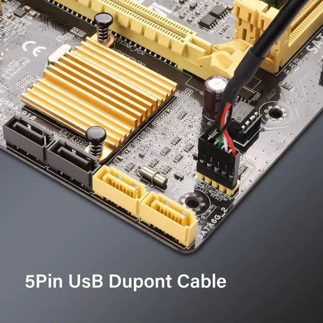 Alt view image 2 of 7 - USB-C Type C to USB Motherboard Header Cable,USB-C Male to Dupont 5 Pin Female 0.1"/2.54mm Pitch Cable Cord 50CM/1.64FT (2-Pack)