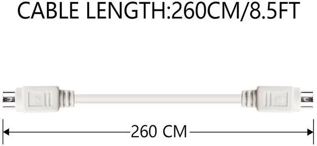 Alt view image 2 of 7 - 8.5 Feet PS/2 MDIN-6 Male to Male Cable for PS/2 Keyboard/Mouse Connector