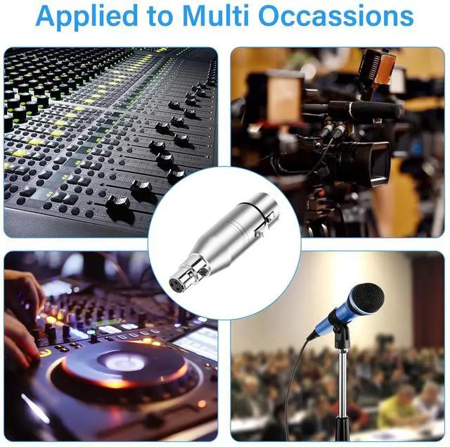 Alt view image 5 of 7 - Mini XLR to XLR Audio Converter,3-pin Mini XLR Female to XLR Female Microphone Audio Cable Adapter for Microphone Speaker Camcorder