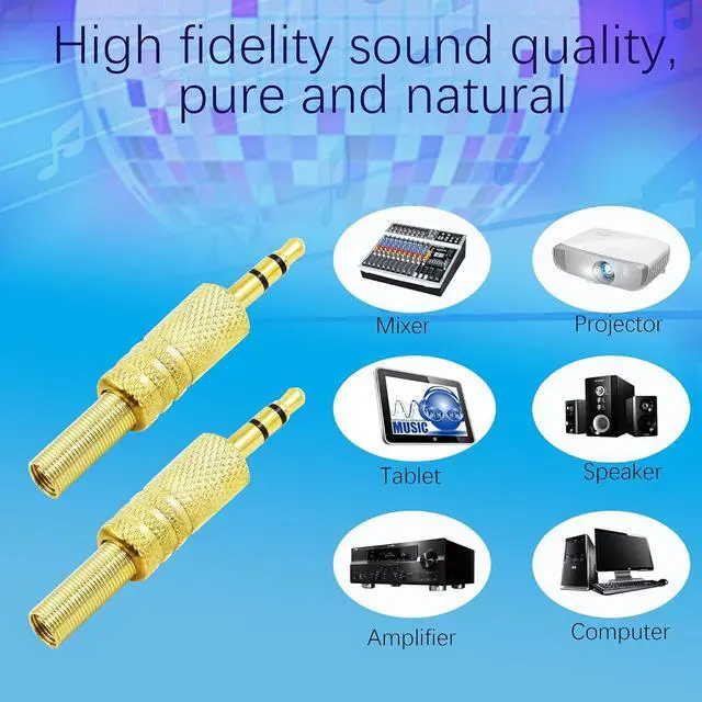 Alt view image 4 of 7 - Replacement TRS Male Plug 3 Pole 3.5mm w/Spring Coax Cable Audio Solder Type DIY Adapter for Repair Headphones Headset(2-Pack)