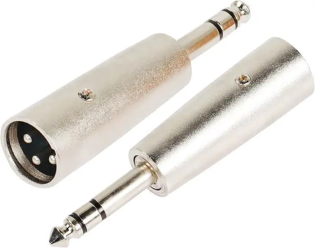 Main image of XLR to 1/4" Adapter,6.35mm TRS Male to XLR Male Stereo Balanced Audio Connector for Mixer, Speaker, Microphone and More(2-Pack)