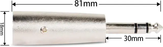 Alt view image 3 of 7 - XLR to 1/4" Adapter,6.35mm TRS Male to XLR Male Stereo Balanced Audio Connector for Mixer, Speaker, Microphone and More(2-Pack)