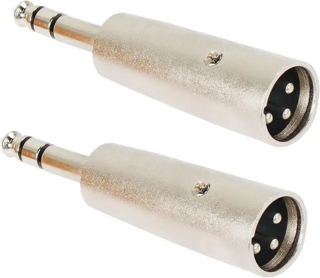 Alt view image 6 of 7 - XLR to 1/4" Adapter,6.35mm TRS Male to XLR Male Stereo Balanced Audio Connector for Mixer, Speaker, Microphone and More(2-Pack)