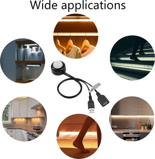 Alt view image 3 of 7 - Mini PIR Motion Sensor Switch,with USB Interface Cable 2A PIR Infrared Motion Human Body Sensor Detector Switch Light Sensor Adjustable,for LED Strip