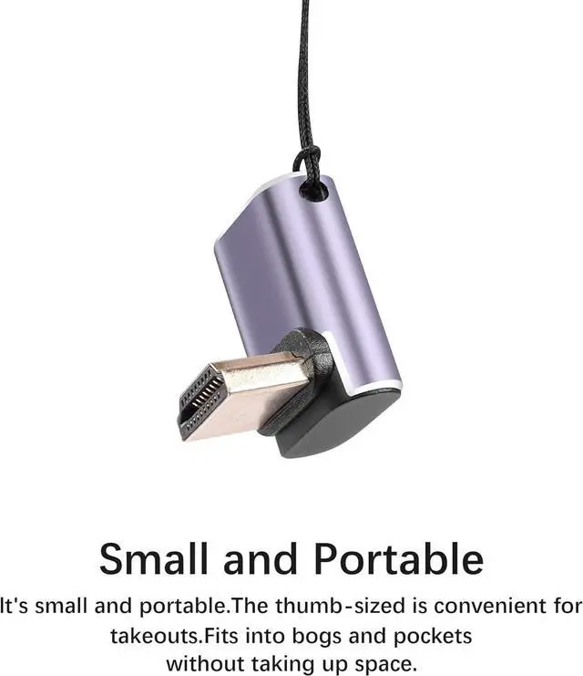 Alt view image 4 of 7 - 90 Degree HDMI Adapter 8K,2 Pack Right Angle 48Gbps HDMI 2.1 Male to Female Extender Adapter Support 8K@60Hz, 4K@120Hz, HDR, eARC(Down Bend)