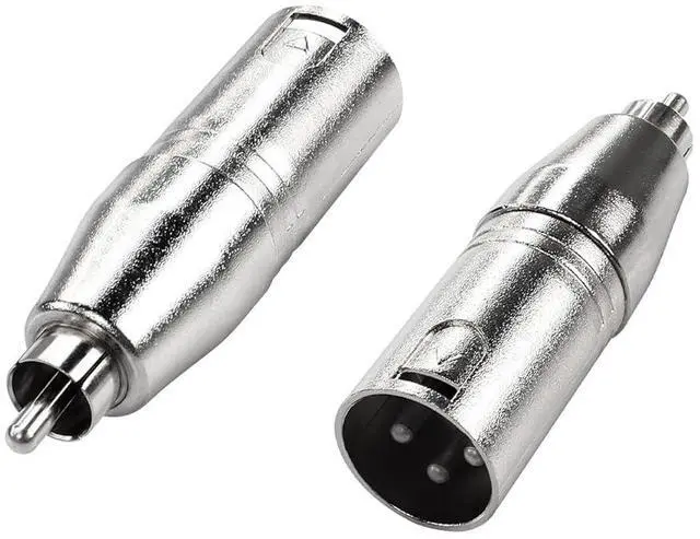 Alt view image 6 of 7 - RCA to XLR Adapter, 3 Pin XLR Male to RCA Male Microphones Audio Connector for Speakers, Amplifiers, Microphones etc(2-Pack)