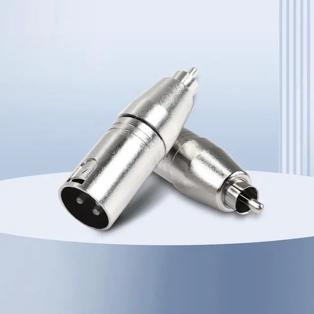 Alt view image 7 of 7 - RCA to XLR Adapter, 3 Pin XLR Male to RCA Male Microphones Audio Connector for Speakers, Amplifiers, Microphones etc(2-Pack)
