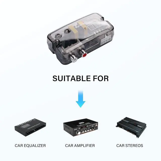 Alt view image 5 of 7 - Car Stereo Hight to Low Converter,with Control Line Function,2-Channel Car Audio Speaker Wire to RCA Line Output Converter for Auto Amp Subwoofer Amplifier