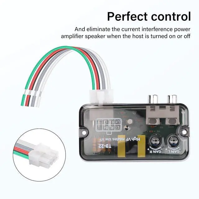 Alt view image 7 of 7 - Car Stereo Hight to Low Converter,with Control Line Function,2-Channel Car Audio Speaker Wire to RCA Line Output Converter for Auto Amp Subwoofer Amplifier