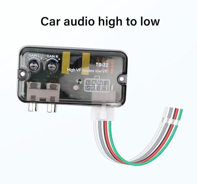 Alt view image 6 of 7 - Car Stereo Hight to Low Converter,with Control Line Function,2-Channel Car Audio Speaker Wire to RCA Line Output Converter for Auto Amp Subwoofer Amplifier