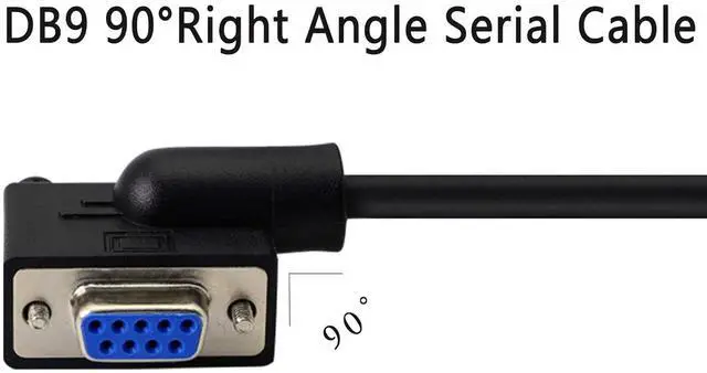 Alt view image 2 of 7 - 30 cm Straight Through DB9 RS232 Serial Cable. 90 Degree Left to Right Angled RS232 Female to Female Cable, YOUCHENG, for Computers, Printers, Scanners(L/R)