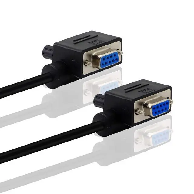 Alt view image 7 of 7 - 30 cm Straight Through DB9 RS232 Serial Cable. 90 Degree Left to Right Angled RS232 Female to Female Cable, YOUCHENG, for Computers, Printers, Scanners(L/R)