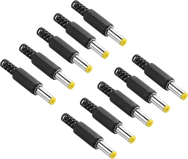 Main image of DC 5.5x2.1mm Power Plug,DC 5.5mm x 2.1mm Male Solder Type Power Plug Adapter for Power Cable Repair(10 Pack)