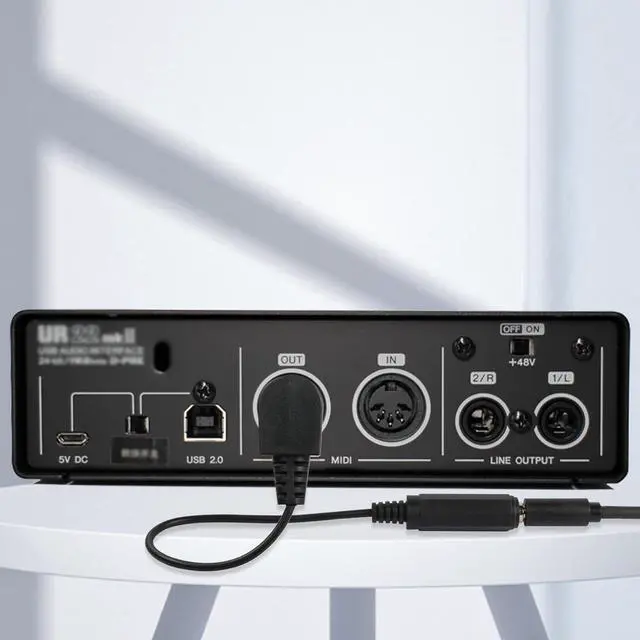 Alt view image 2 of 7 - Right Angle DIN 5 Pin to 6.35mm Cable 90 Degree MIDI Male to 1/4" Female TRS Audio Adapter Cable for Speaker, Amplifier, Mixe, MIDI Keyboard etc (30 cm)