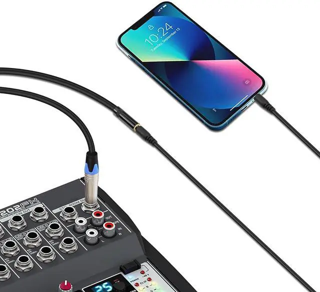 Alt view image 7 of 7 - 1/4 to 1/8 Headphone Adapter,6.35mm TRS Male to 3.5mm Female Stereo Jack Audio Adapter Extension Cable for Headphones, Amplifiers, Guitar,Amplifiers(0.3M/1FT)