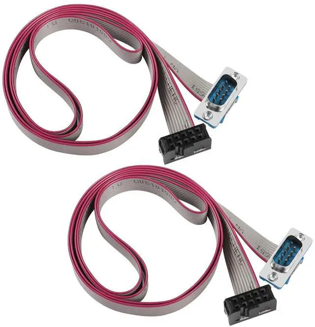 Main image of DB9 to 10-Pin IDC Serial Cable,RS232 Serial Male to 10 Pin Motherboard Header Flat Ribbon Cable(1m)