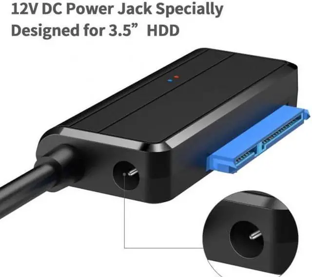 Alt view image 6 of 7 - USB 3.0 to Angled SATA 22 Pin Adapter Cable for 2.5" 3.5inch Hard Disk Drive SSD for Desktop Laptop