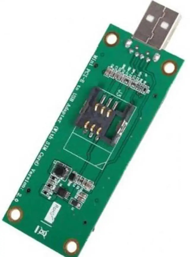 Alt view image 2 of 5 - Mini PCI-E Wireless WWAN to USB Adapter Card with SIM Card Slot Module Testing Tools