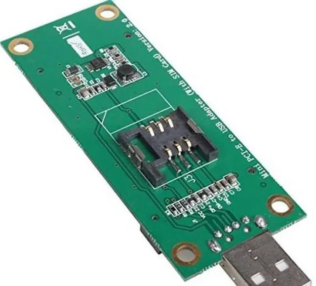 Alt view image 4 of 5 - Mini PCI-E Wireless WWAN to USB Adapter Card with SIM Card Slot Module Testing Tools