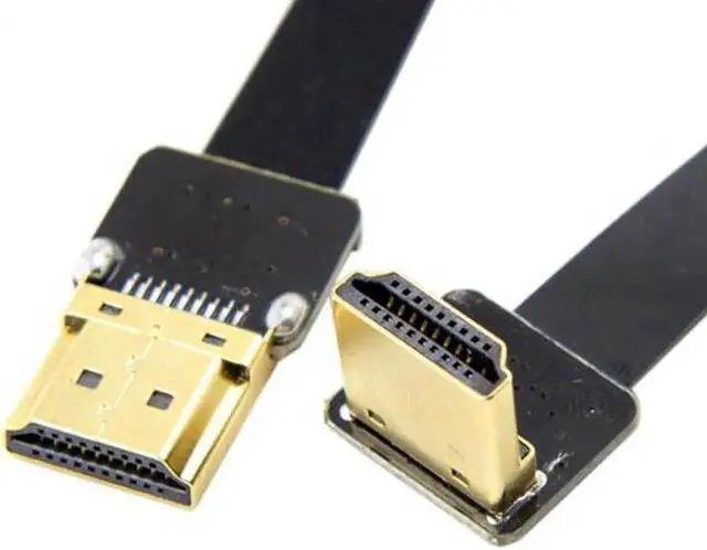 Alt view image 3 of 7 - CYFPV FPV HDMI Male to Down Angled 90D HDMI Male HDTV FPC Flat Cable for FPV HDTV Multicopter Aerial Photography