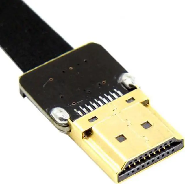 Alt view image 7 of 7 - CYFPV FPV HDMI Male to Down Angled 90D HDMI Male HDTV FPC Flat Cable for FPV HDTV Multicopter Aerial Photography