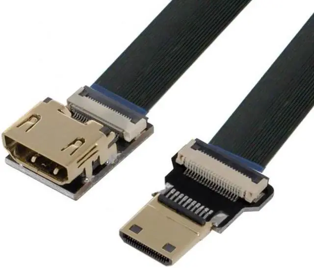 Alt view image 5 of 7 - CYFPV HDMI Female to Mini HDMI Male Extension FPC Flat Cable 1080P for FPV HDTV Multicopter Aerial Photography