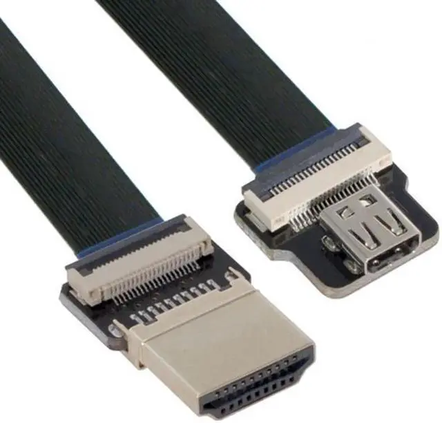 Alt view image 5 of 7 - CYFPV HDMI Male to Micro HDMI Female Extension FPC Flat Cable 1080P for FPV HDTV Multicopter Aerial Photography 1.5 Feet