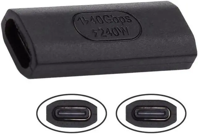 Alt view image 2 of 6 - USB4 Type C Female to Female Extension 240W Power 40Gbps Data 8K Video Extender Adapter for NS Phone Laptop