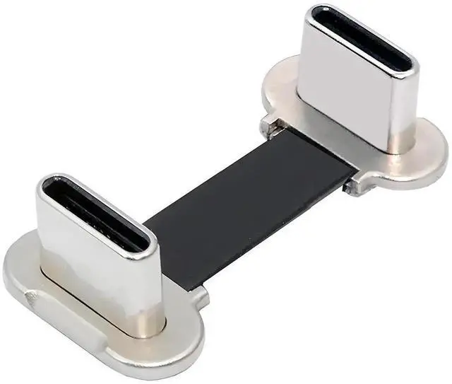 Main image of 2cm Dual Angled Ultra Slim Flat USB-C Type C to USB-C Power USB2.0 Data Cable 65W Fast Charge for Laptop Tablet Phone