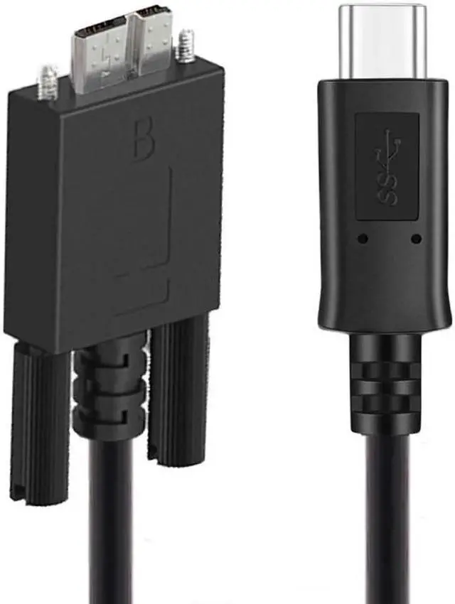 Alt view image 6 of 7 - 5Gbps USB-C Type-C Host to Micro USB3.0 Screw Mount Straight Cable for Industrial Camera Storage