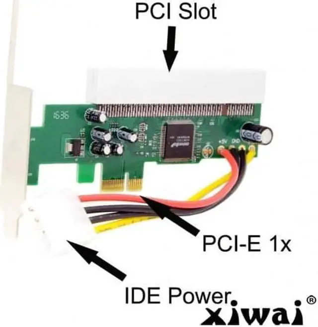 Alt view image 4 of 4 - PCI-Express PCIE PCI-E X1 X4 X8 X16 To PCI Bus Riser Card Adapter Converter With Bracket for Windows