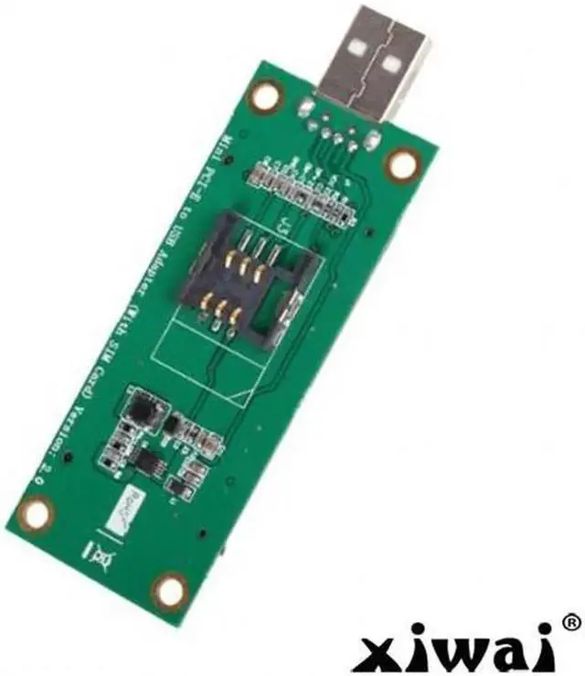 Alt view image 4 of 5 - Mini PCI-E Wireless WWAN to USB Adapter Card with SIM Card Slot Module Testing Tools