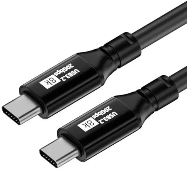 Alt view image 5 of 7 - 100cm 1.0m USB3.2 Type-C USB-C 8K Male to Male USB3.1 10Gbps 100W Data Video Cable with E-marker for Laptop Phone