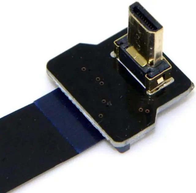Alt view image 5 of 7 - CYFPV 90 Degree Down Angled FPV Micro HDMI Male to HDMI Male FPC Flat Cable 20cm for FPV HDTV Multicopter Aerial Photography