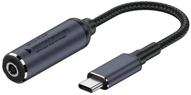 Main image of DC Jack 4.5X3.0mm Input to USB-C Type-C Power 100W Charge Cable for Laptop Phone PD9V 5V 20V