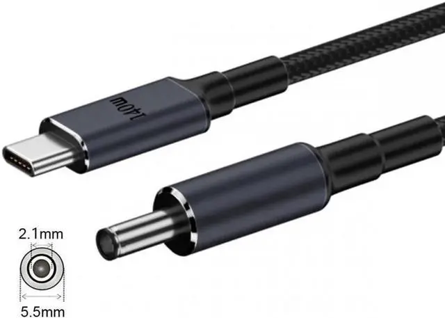 Main image of Type C USB-C Input to 20V DC 5.5*2.1mm Output Power 100W 135W 140W 65W PD Charge Cable for Laptop