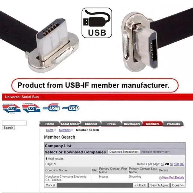 Alt view image 5 of 7 - Micro USB2.0 Male to Micro USB Male 5Pin Ultra Slim Flat Data Charge Cable 16cm Down to Up Angle 90 Degree Connector