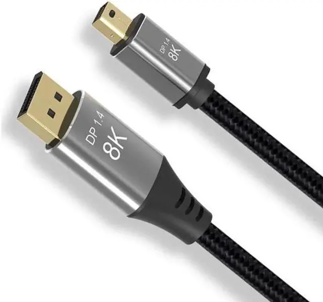 Alt view image 6 of 7 - DisplayPort 1.4 8K 60hz Cable Ultra-HD UHD 4K 144hz Mini DP to DP Cable 7680*4320 for Video PC Laptop TV