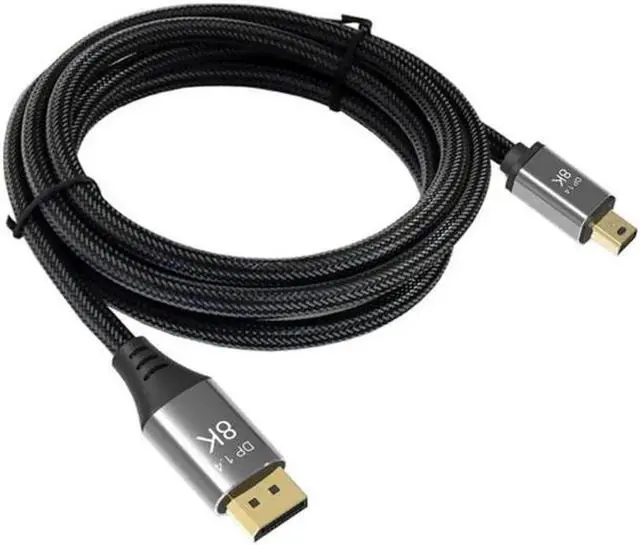 Alt view image 2 of 7 - DisplayPort 1.4 8K 60hz Cable Ultra-HD UHD 4K 144hz Mini DP to DP Cable 7680*4320 for Video PC Laptop TV